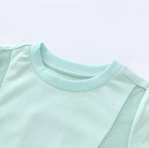 英氏-童衣类（夏）D0英针圆领短套衣 清水绿 商品图2