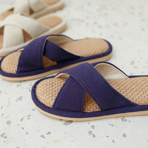 男女款家居麻拖鞋 家居塑料拖鞋