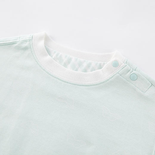 英氏-童衣类（夏）D0绿春居短衣裤套 清水绿 商品图3