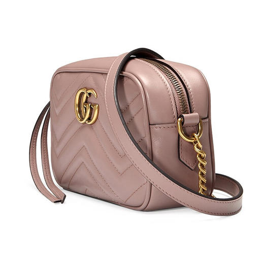 GUCCI 古驰  GG Marmont系列裸色绗缝迷你单肩斜挎包 杏色 448065 DTD1T 5729 商品图1