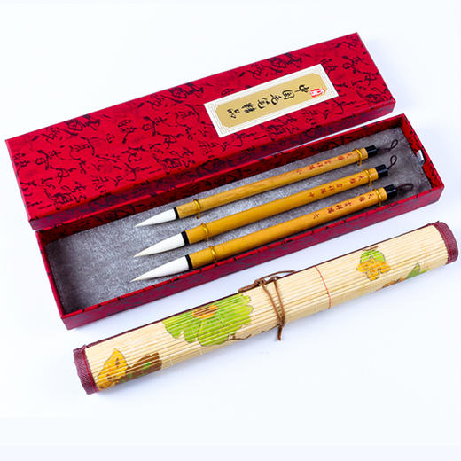 【吉祥瑞】羊毫加健毛笔  正品专业毛笔 文房四宝 大中小羊毫毛笔 商品图5