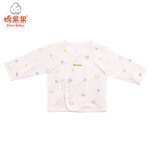 棉果果夏季全棉有机棉纱家居新生儿内衣半背衣上衣M201110220366 商品图0