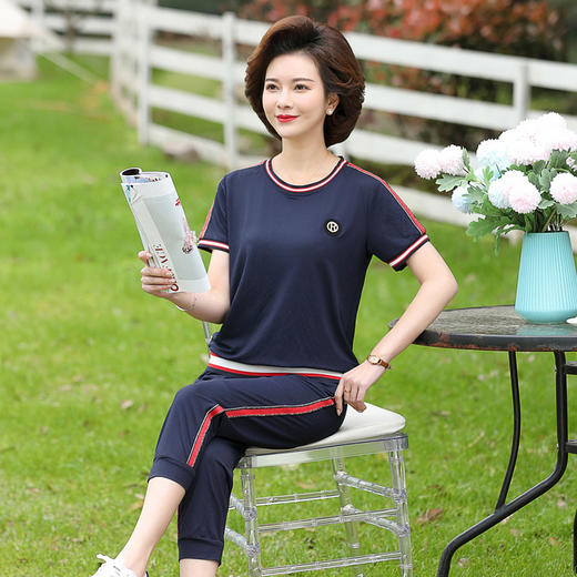 MQ-BY2306夏装新款洋气运动休闲两件套套装YY 商品图2