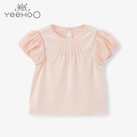 英氏-童衣类（夏）D0英针圆领短套衣 扇贝壳色