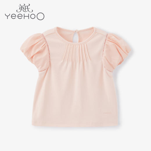 英氏-童衣类（夏）D0英针圆领短套衣 扇贝壳色 商品图0