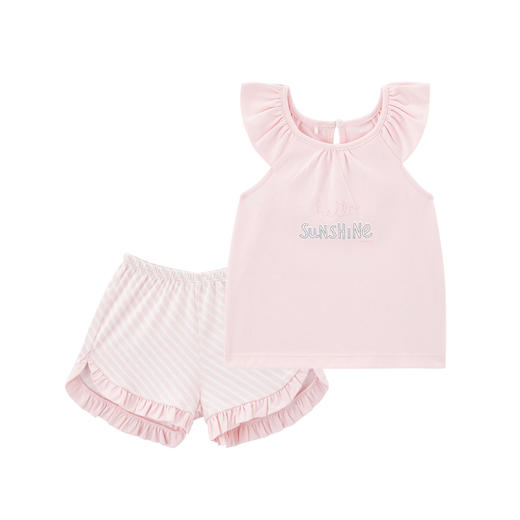 英氏-童衣类（夏）D0粉春居背短套 淡天堂粉 商品图1