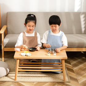老米优品 / 文艺生活❤日式简约围裙-儿童款  无印代工厂 简约家居围裙 纯色免系套头棉麻质感加厚面料柔软舒适儿童多用途围裙，适合1米3以下的孩子。