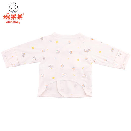 棉果果夏季全棉有机棉纱家居新生儿内衣半背衣上衣M201110220366 商品图1
