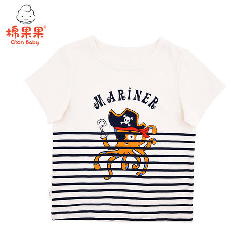 棉果果夏季男童章鱼套头T恤M212140220287 商品图1
