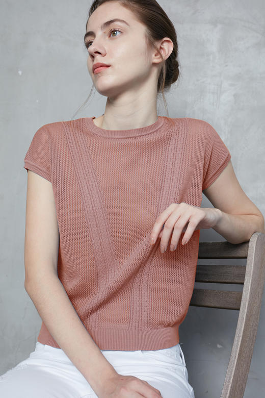 春夏 圆领塌肩无袖女套衫 SJS18W020N 商品图5