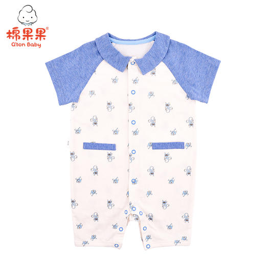 棉果果夏季男童对开连体衣连身衣哈衣M212722220322 商品图1