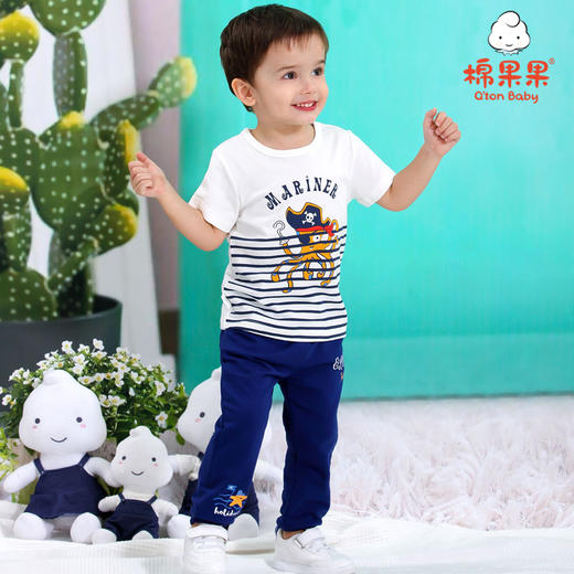 棉果果夏季男童章鱼套头T恤M212140220287 商品图0