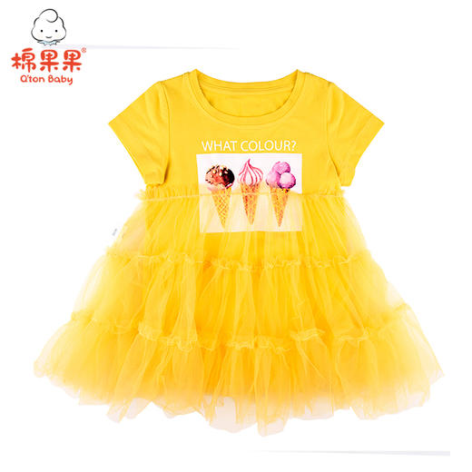 棉果果夏季女童短袖连衣裙M222701420344 商品图1