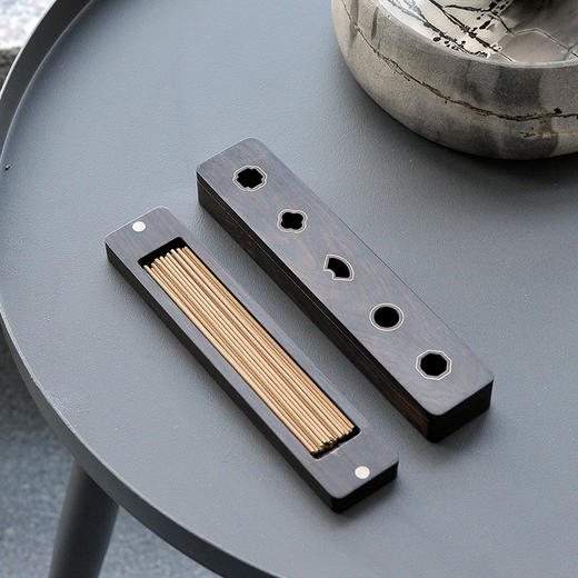 唯诗 |「苏窗观香」禅意香盒木质卧香炉檀香线香炉焚香插香薰炉线香盒卧香盒创意礼品 商品图0