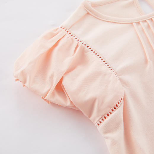 英氏-童衣类（夏）D0英针圆领短套衣 扇贝壳色 商品图2