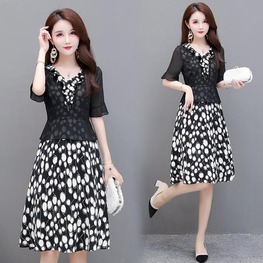 MQ-YYBL2019夏装新款过膝洋气高贵连衣裙YY 商品图1