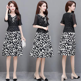 MQ-YYBL2019夏装新款过膝洋气高贵连衣裙YY