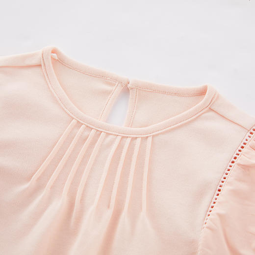 英氏-童衣类（夏）D0英针圆领短套衣 扇贝壳色 商品图3