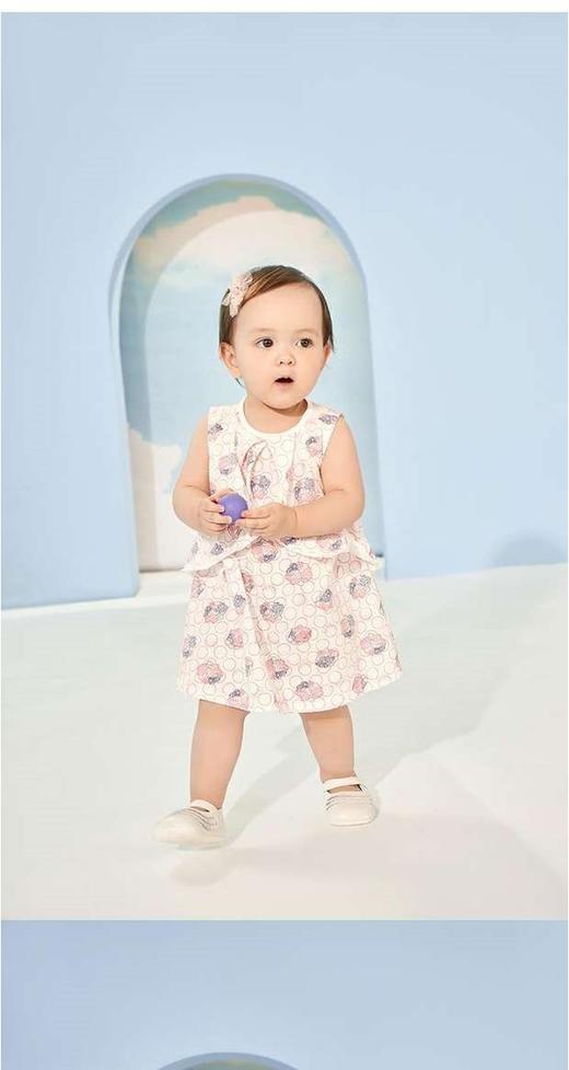 英氏-童衣类（夏）D0英针背裙 英氏白 商品图0