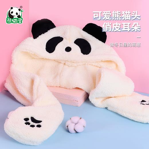 熊猫屋PANDAHOUSE 连帽围巾米色亲子款 商品图4