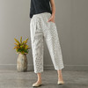MQ-1776-811新款韩版高腰条纹棉麻宽松萝卜裤子YY 商品缩略图4