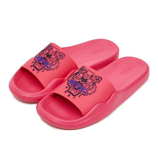 KENZO 高田贤三  女士情侣款经典虎头图案橡胶平底拖鞋F962MU104P60 商品图0