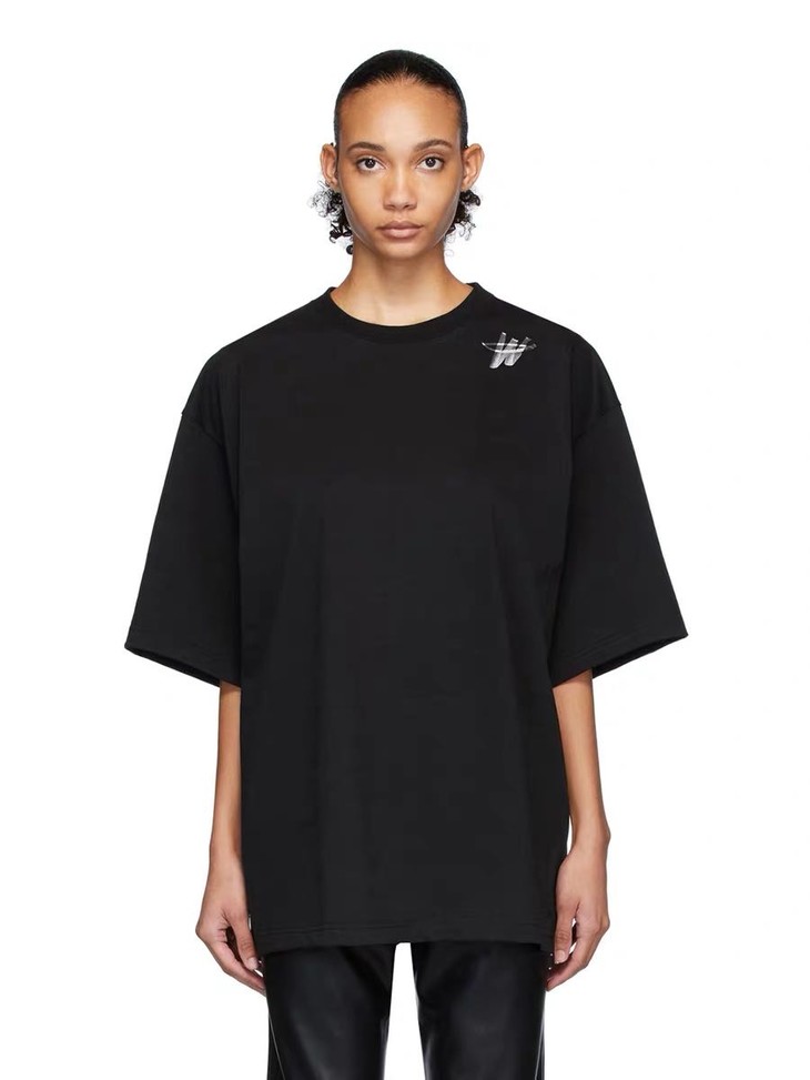 well20年新款简约涂鸦字母印花宽松休闲纯棉短袖t