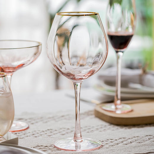 摩登主妇高颜值ins风红酒杯水晶玻璃冰淇淋杯香槟杯酒具家用套装 商品图1