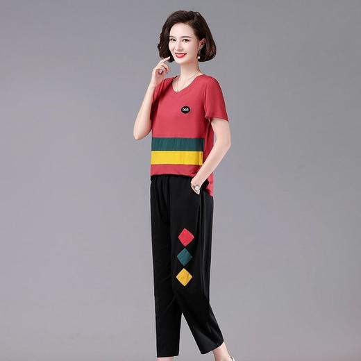 MQ-1973-2031夏装新款洋气时尚短袖上衣运动两件套YY 商品图4