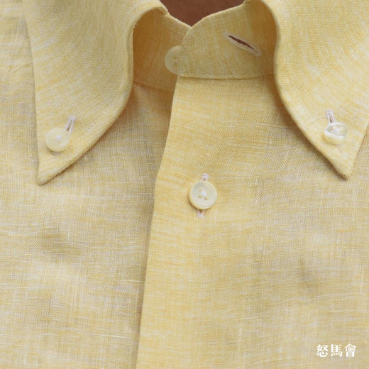 Canclini 法国亚麻黄色意式工艺衬衫 商品图4