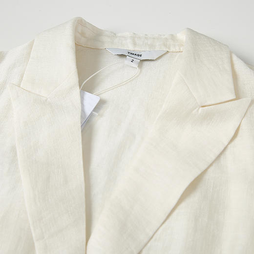 VIMAGE纬漫纪夏季新款翻领修身显瘦五分袖短外套女V1303921 商品图2