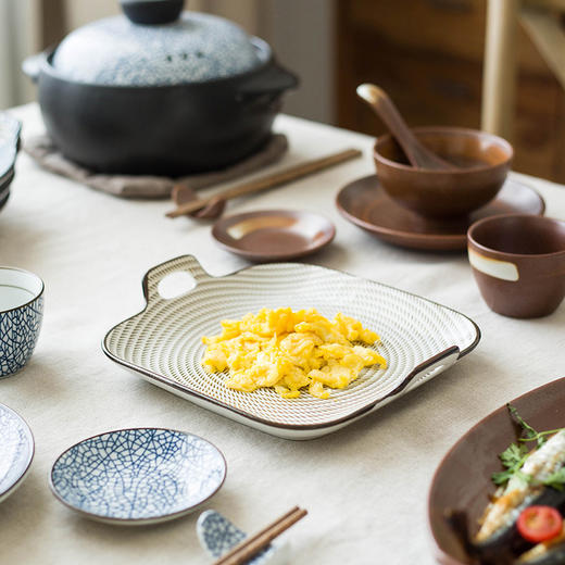 摩登主妇 日式陶瓷餐具盘子双耳鱼盘菜盘和风日料寿司盘子牛排盘 商品图2