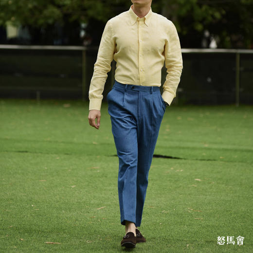 Canclini 法国亚麻黄色意式工艺衬衫 商品图6