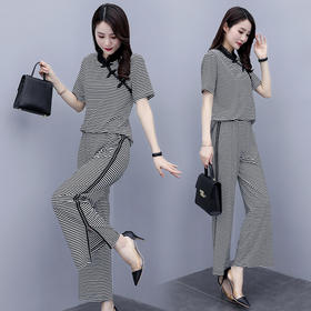 WZNH-QY20503潮流短袖2020年夏季休闲宽松气质舒适时尚两件套装