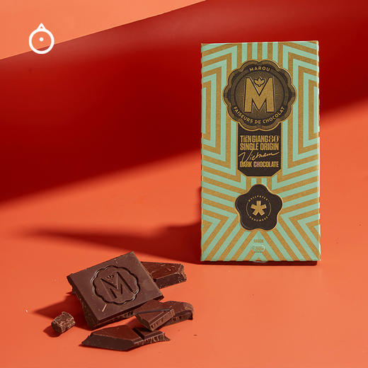 越南进口marou玛柔黑巧克力前江四季橘68黑巧80g