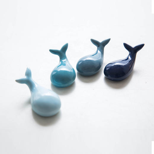 摩登主妇可爱创意鲸鱼造型餐具陶瓷筷架筷托筷子架托放筷子的小托 - 