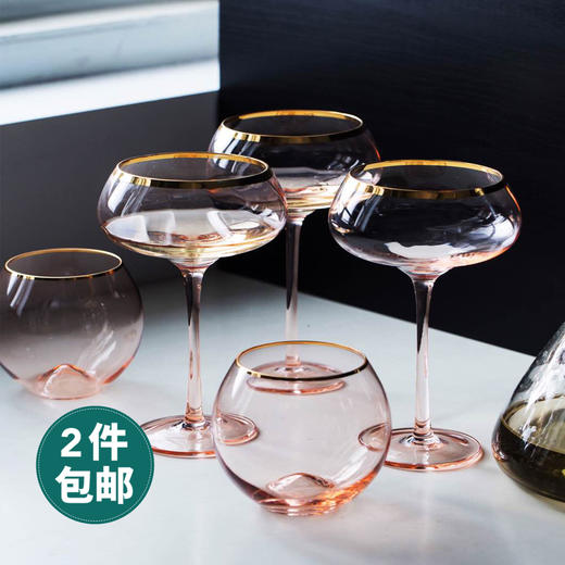 摩登主妇高颜值ins风红酒杯水晶玻璃冰淇淋杯香槟杯酒具家用套装 商品图0