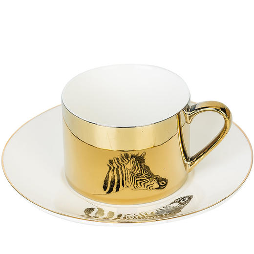摩登主妇欧式小奢华咖啡杯创意倒影镜面陶瓷马克杯茶杯碟情侣水杯 商品图3