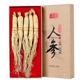 庄民 人参 精选吉林长白山人参礼盒 选用大条型人参 条条精选 每支20克生晒参 可泡白人参酒100g年礼必备