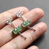 冰种晴水绿翡翠蝴蝶结耳坠18k白金钻石镶嵌 商品缩略图8