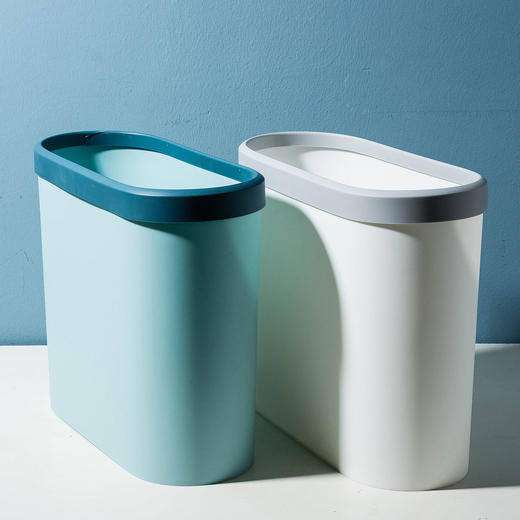 摩登主妇垃圾桶家用无盖简约纸篓北欧创意厨房客厅卫生间窄垃圾箱