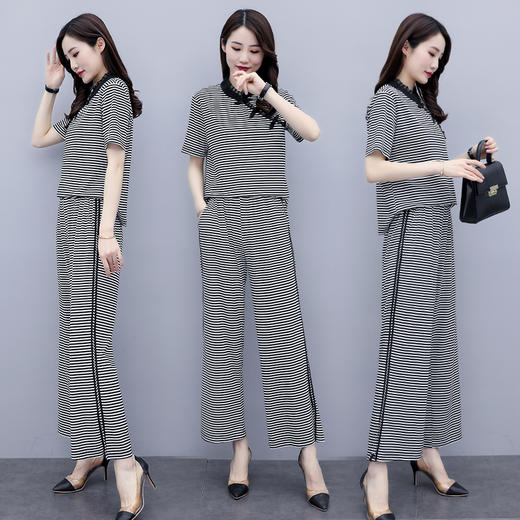 WZNH-QY20503潮流短袖2020年夏季休闲宽松气质舒适时尚两件套装 商品图1