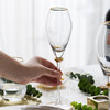 摩登主妇创意欧式金边玻璃杯家用水晶红酒杯香槟杯高脚杯鸡尾酒杯 商品缩略图3
