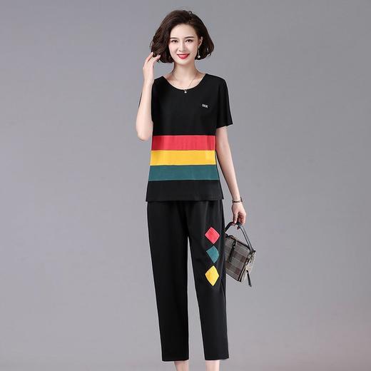 MQ-1973-2031夏装新款洋气时尚短袖上衣运动两件套YY 商品图3