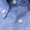 Canclini 法国亚麻蓝色意式工艺衬衫 商品缩略图3
