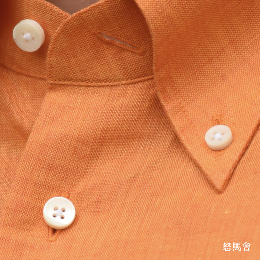 Canclini 法国亚麻橙色意式工艺衬衫 商品图3