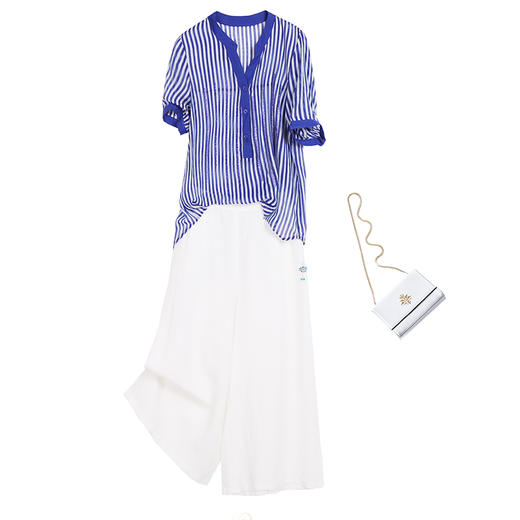 WZNH-HRYZ7073夏季时尚新款显瘦优雅气质两件套装 商品图2