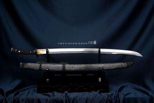 乌骓 旋焊嵌钢 铁装嵌银丝 明刀  未开刃 商品图4