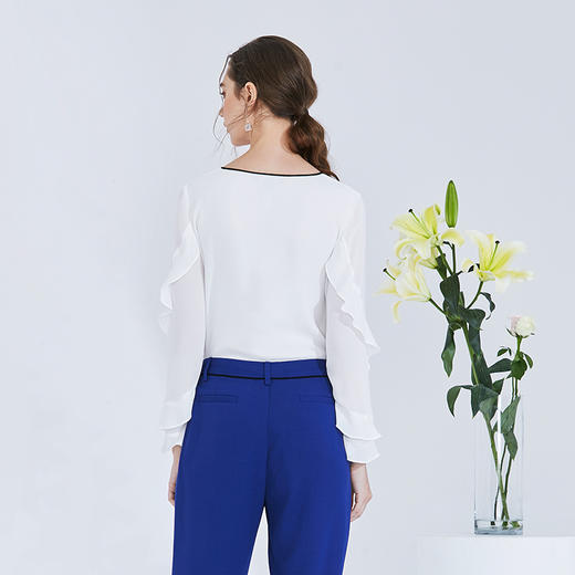故障 EITIE爱特爱女装春夏季薄长袖很仙的韩版洋气优雅小上衣5913613 商品图4