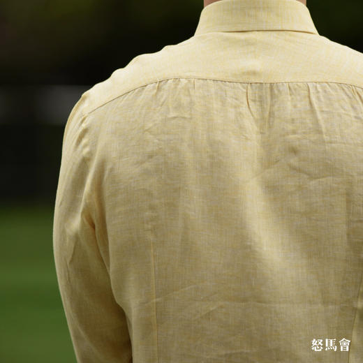 Canclini 法国亚麻黄色意式工艺衬衫 商品图3